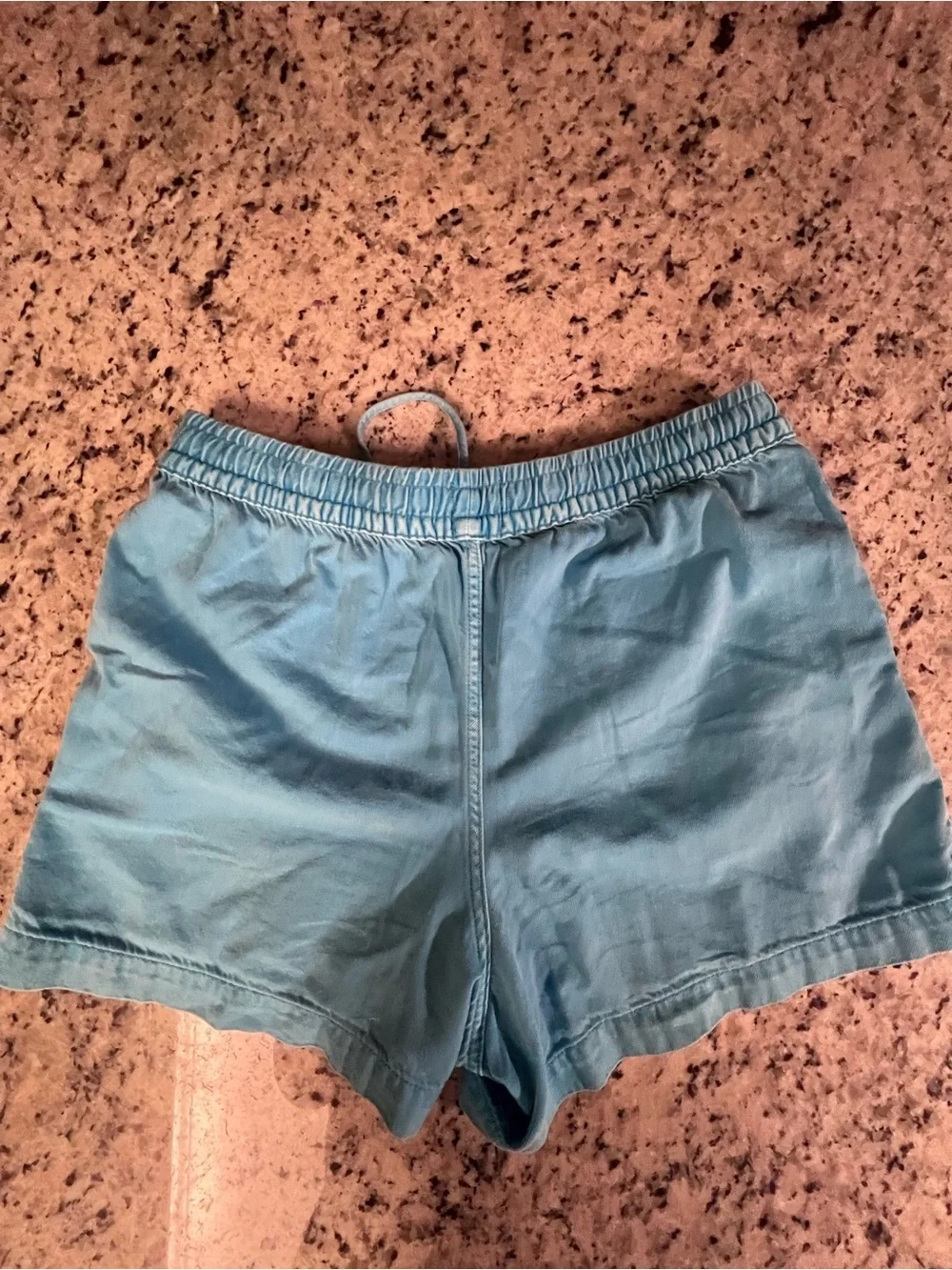 GAP Women's Turquoise Blue High-Waist Drawstring Shorts
